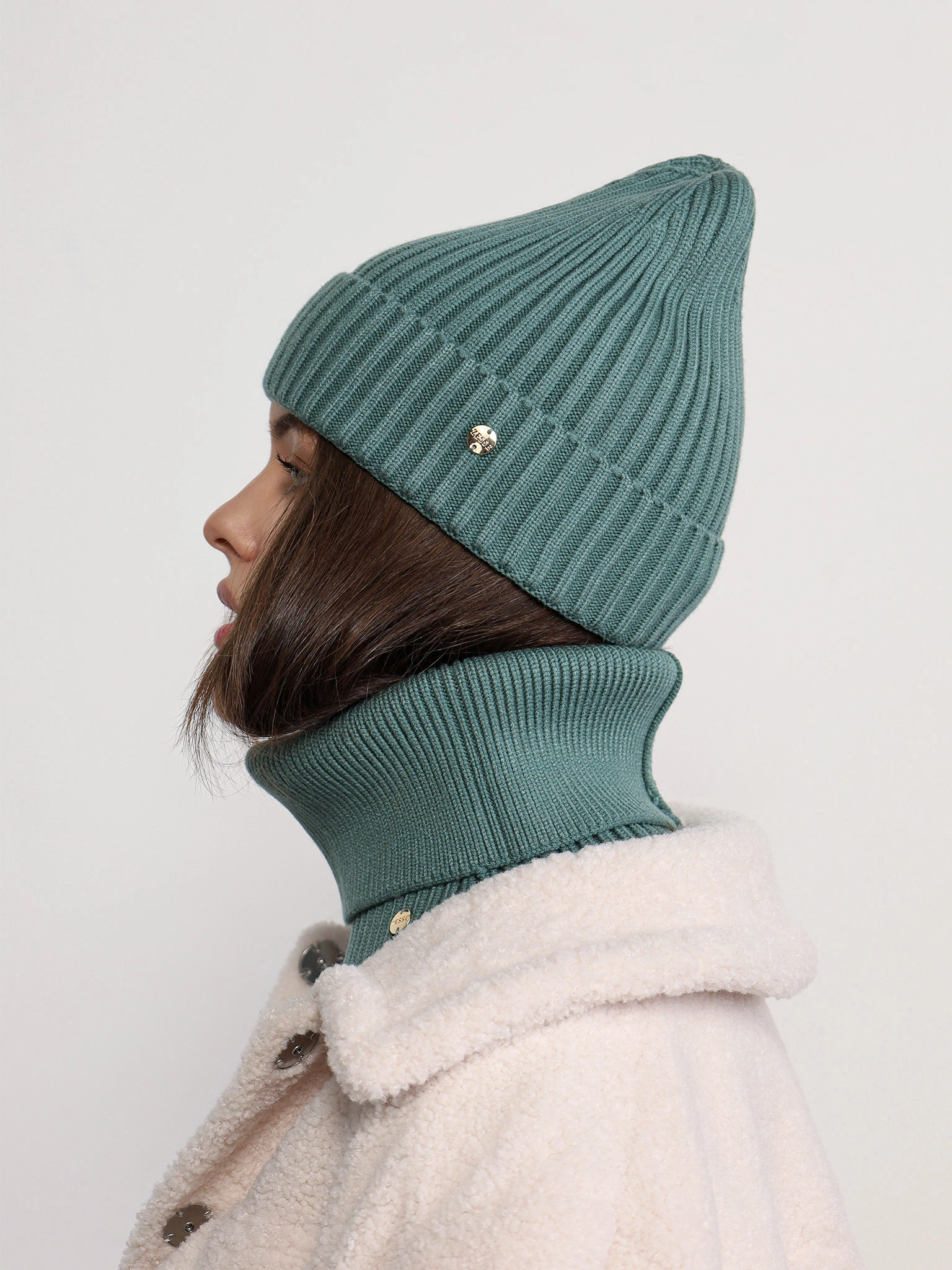 Шарф-снуд голубого цвета